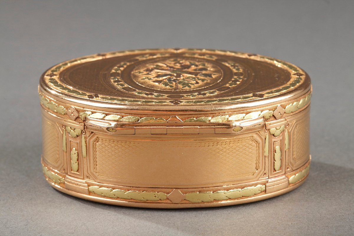 Tabatiere En Or d'Epoque Louis Vi, Maître Orfèvre Philippe Bourlier-photo-1