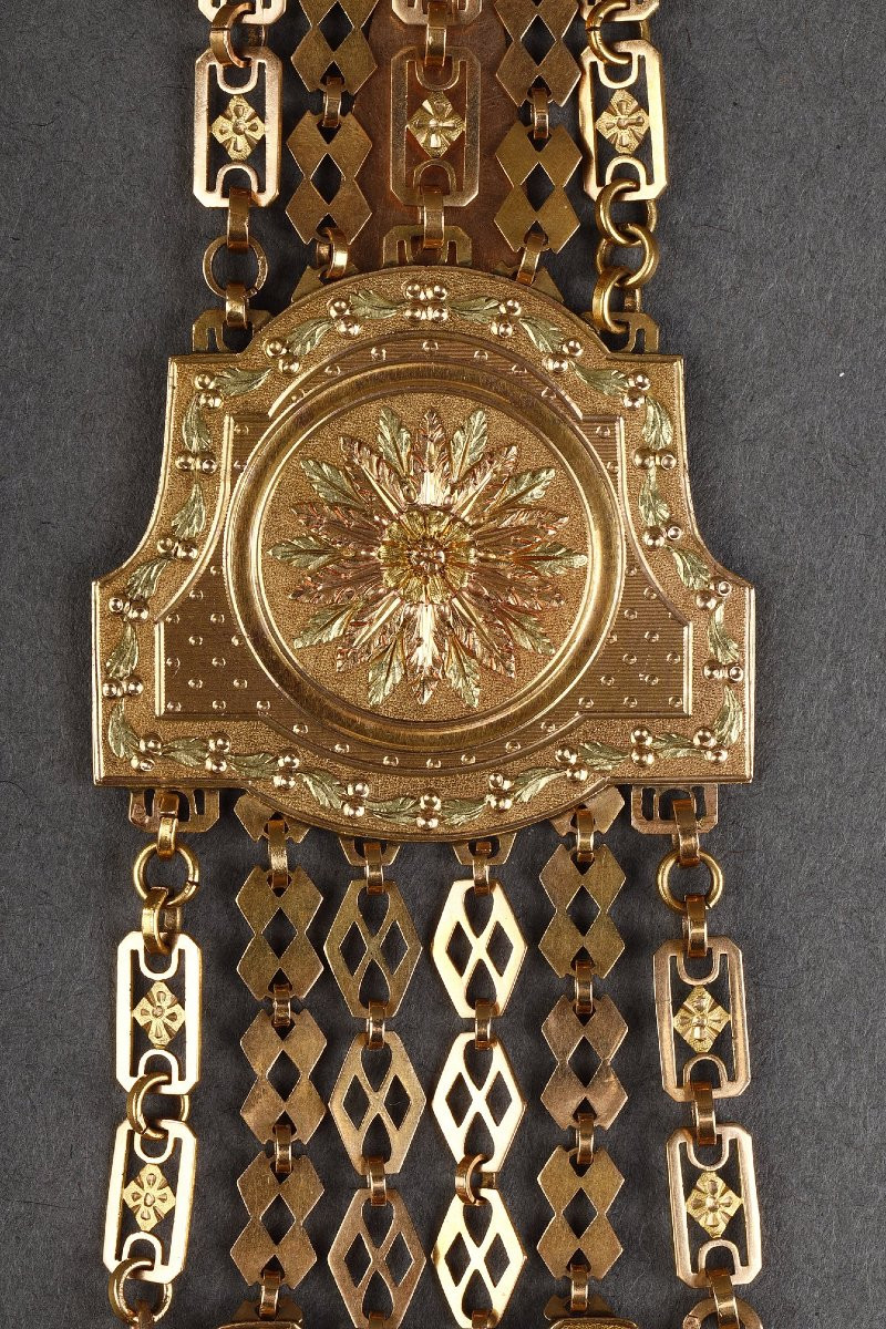 CHATELAINE EN OR DE LA SECONDE PARTIE DU XIX SIECLE-photo-4