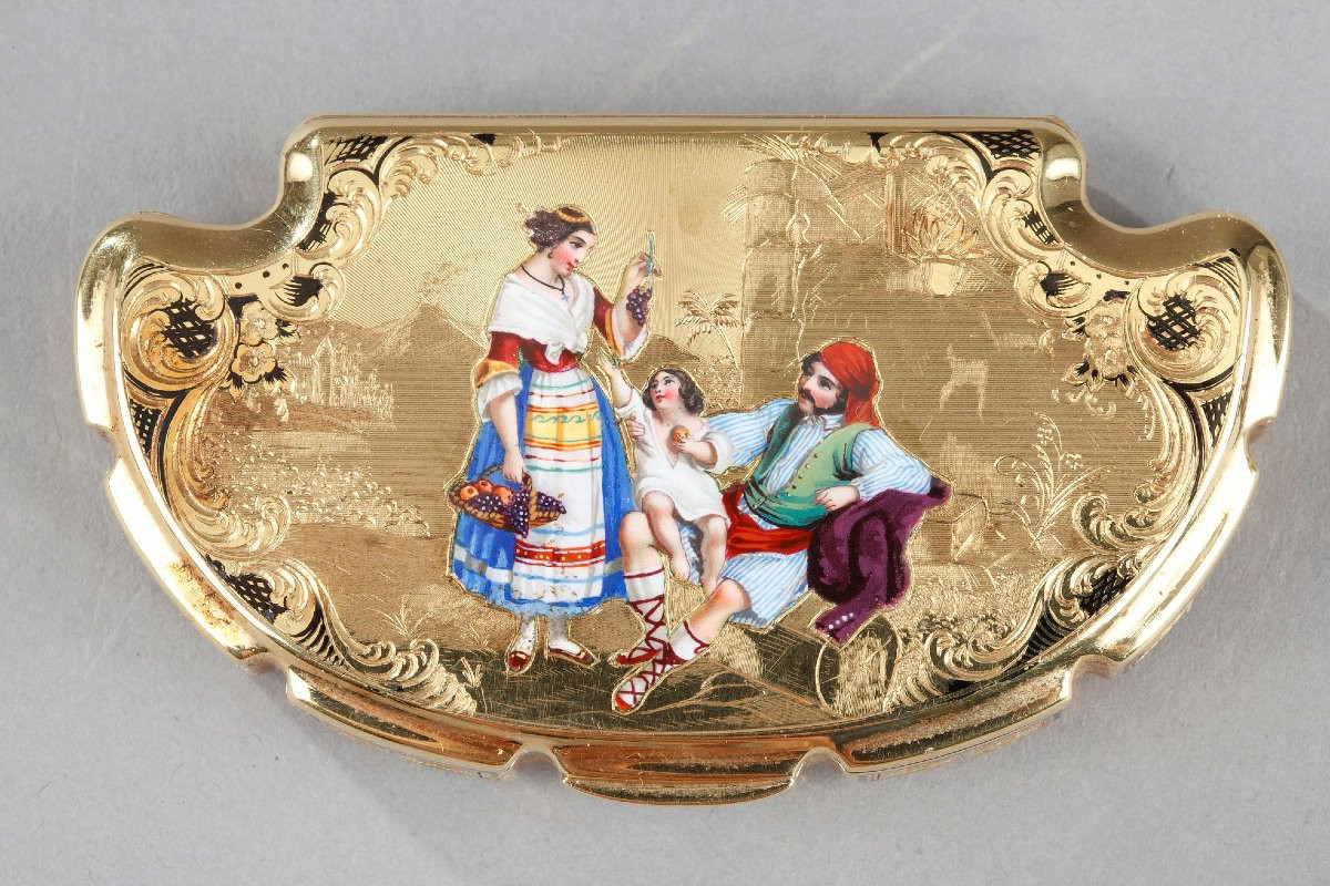 Tabatière en or et émail, dédicace de la grande Duchesse de Russie Anna Pavlovna-photo-2