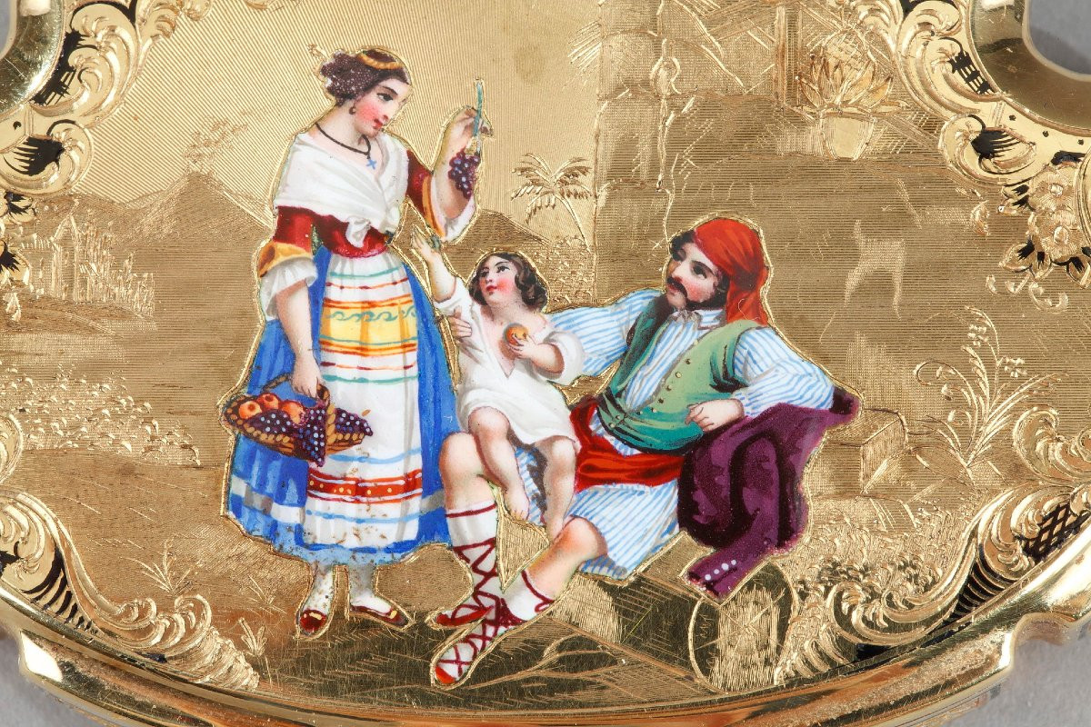 Tabatière en or et émail, dédicace de la grande Duchesse de Russie Anna Pavlovna-photo-3