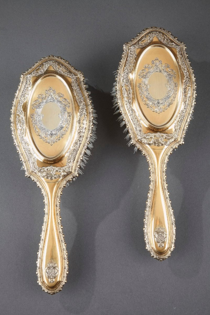 Nécessaire de toilette en vermeil par Lionel Alfred Crichton, Londres, 1917-photo-4