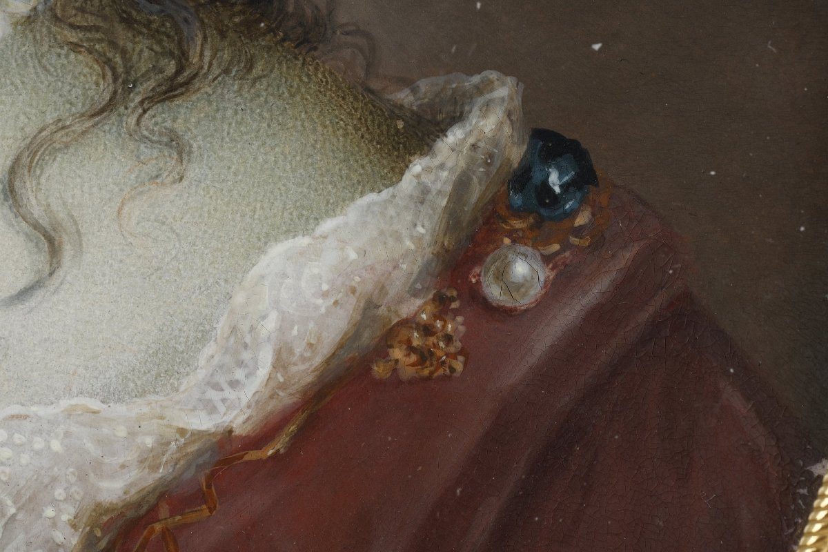 Une miniature portait de Madame de Sévigné, XIX siècle-photo-6