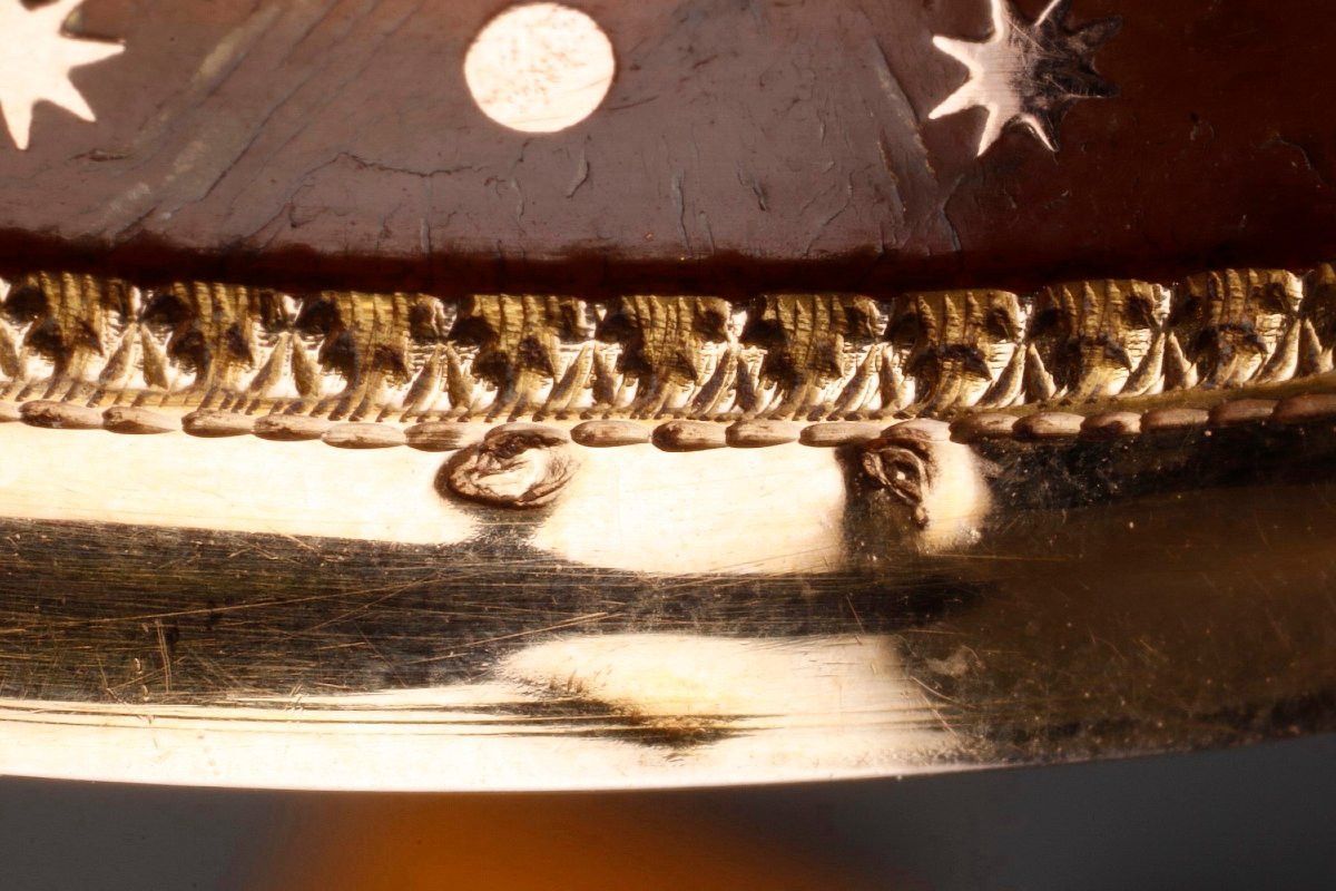 Boite en écaille et or, miniature scène flamande, du XVIII siècle-photo-8