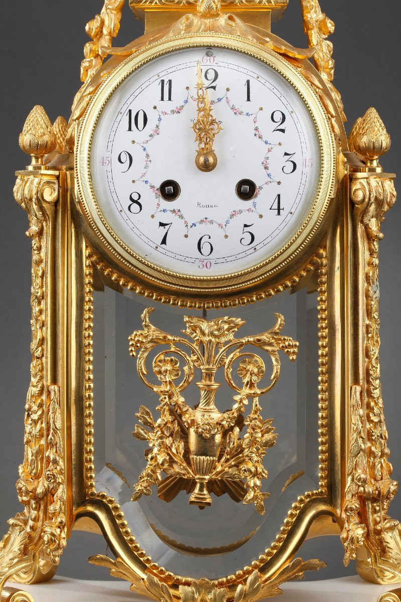 Cage Clock In Crystal, Gilt Bronze And Marble, Napoleon III-photo-4