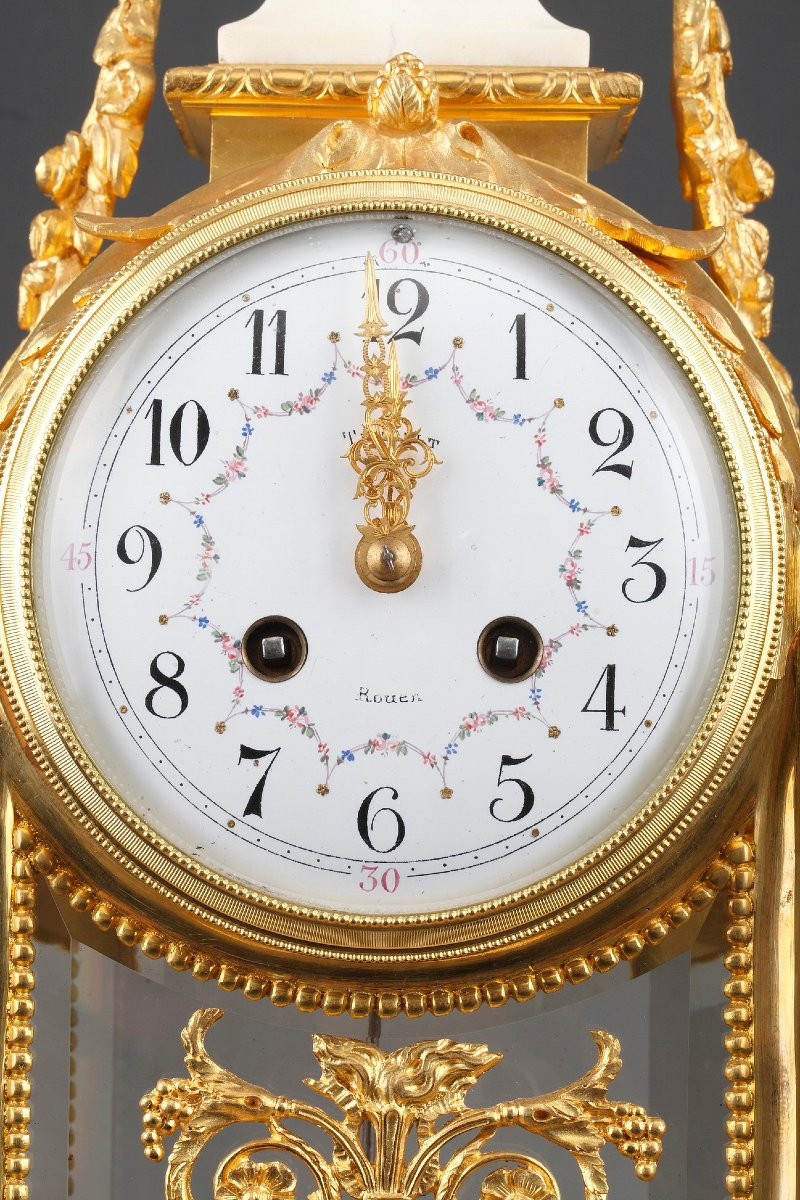 Cage Clock In Crystal, Gilt Bronze And Marble, Napoleon III-photo-1