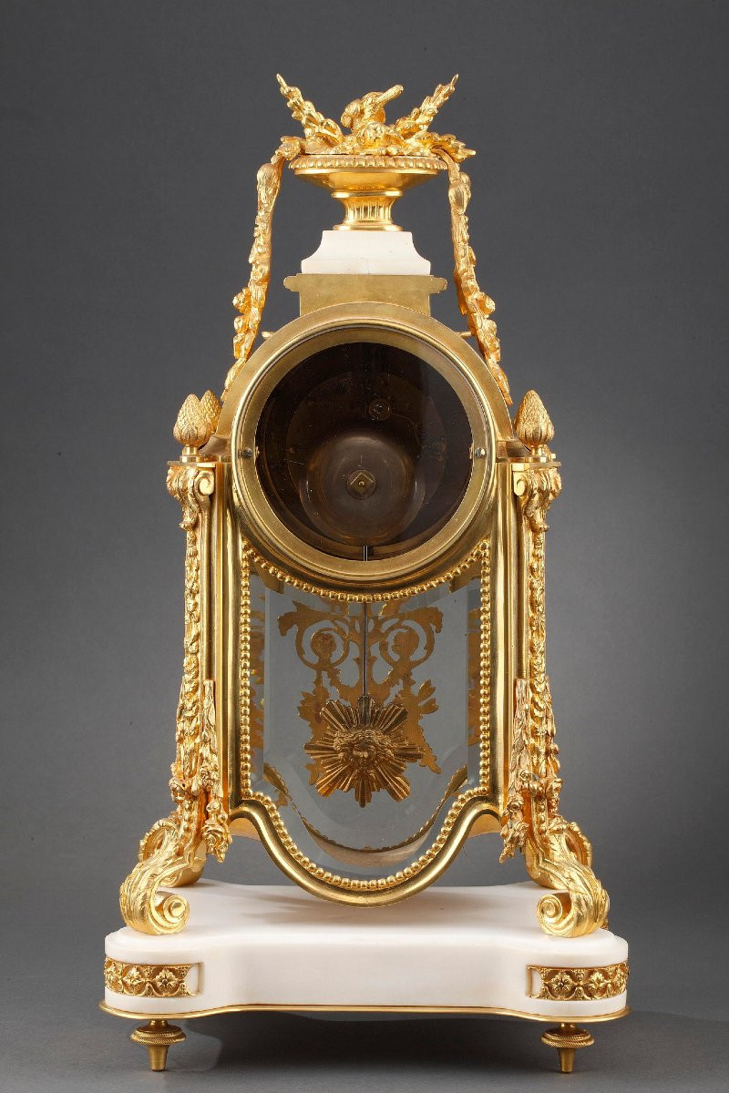 Cage Clock In Crystal, Gilt Bronze And Marble, Napoleon III-photo-6