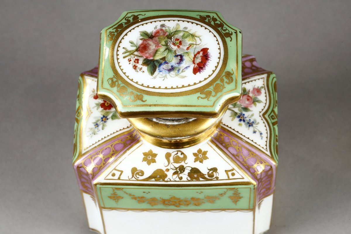 Boulle-style Box And Three Porcelain Containers, Napoleon III-photo-8