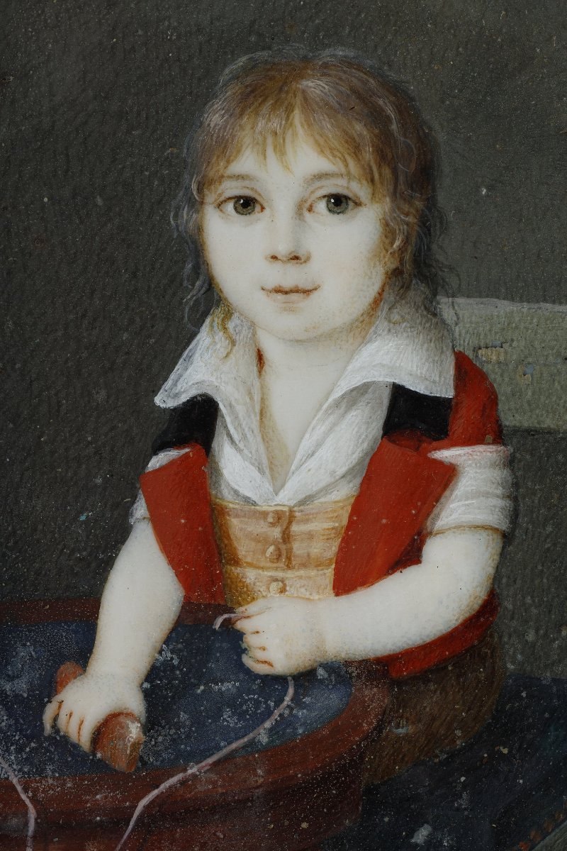 Un drageoir et sa miniature portrait enfant-photo-4