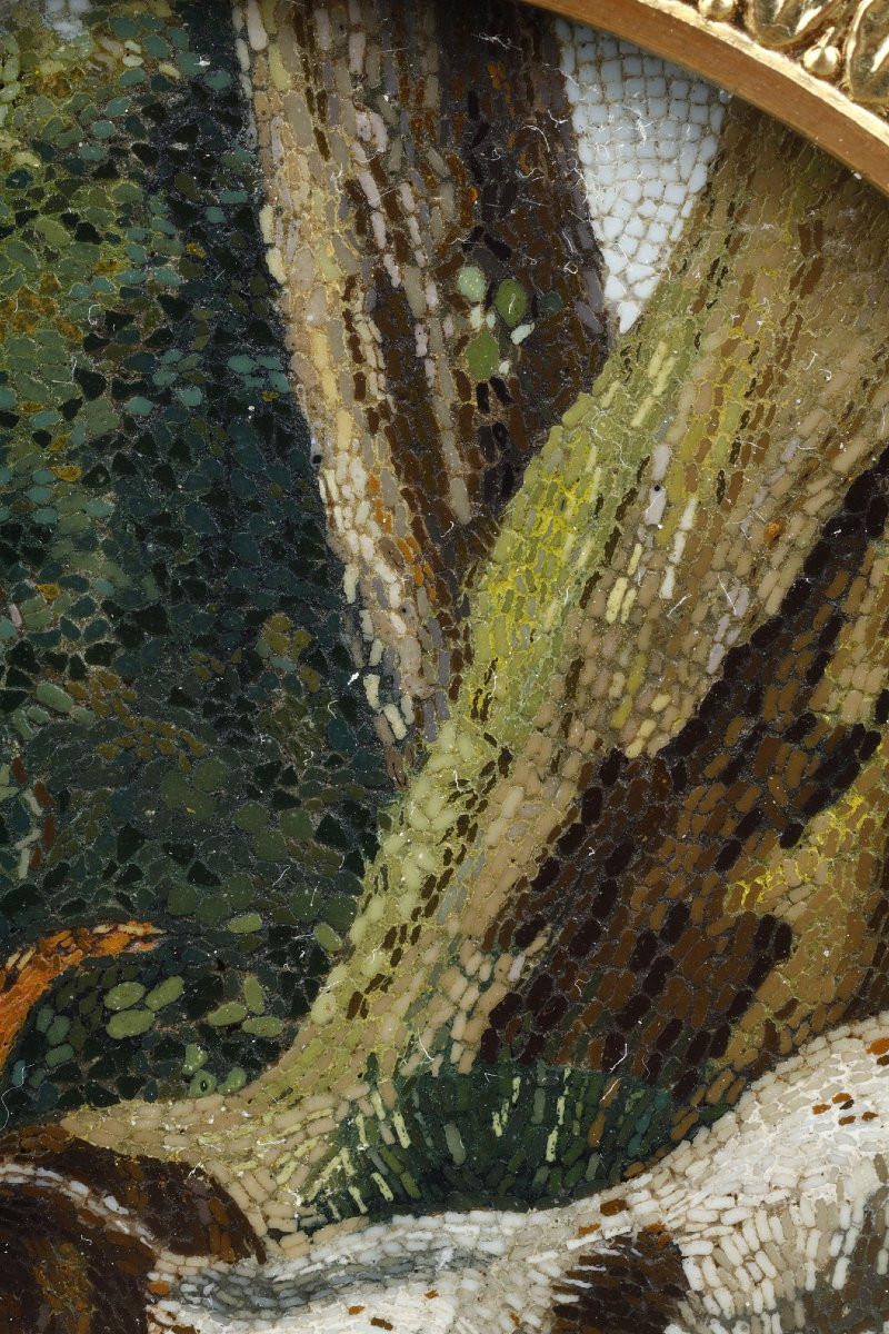 Une micromosaique chien et chat, Italie début du XIXe siècle-photo-7