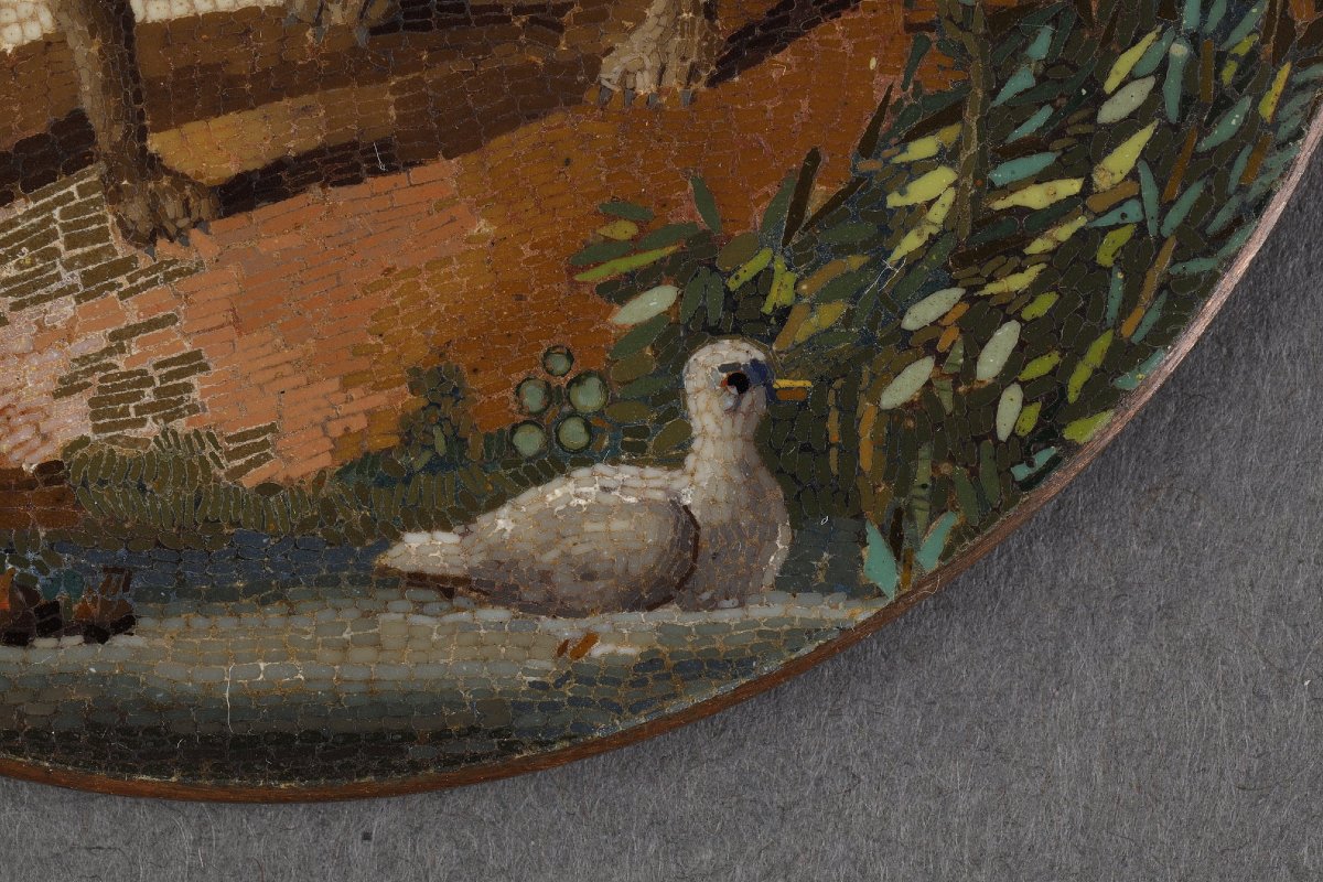 A Micromosaic Depicting A Dog And A Duck, Based On A Work By Gioacchino Barberi-photo-5