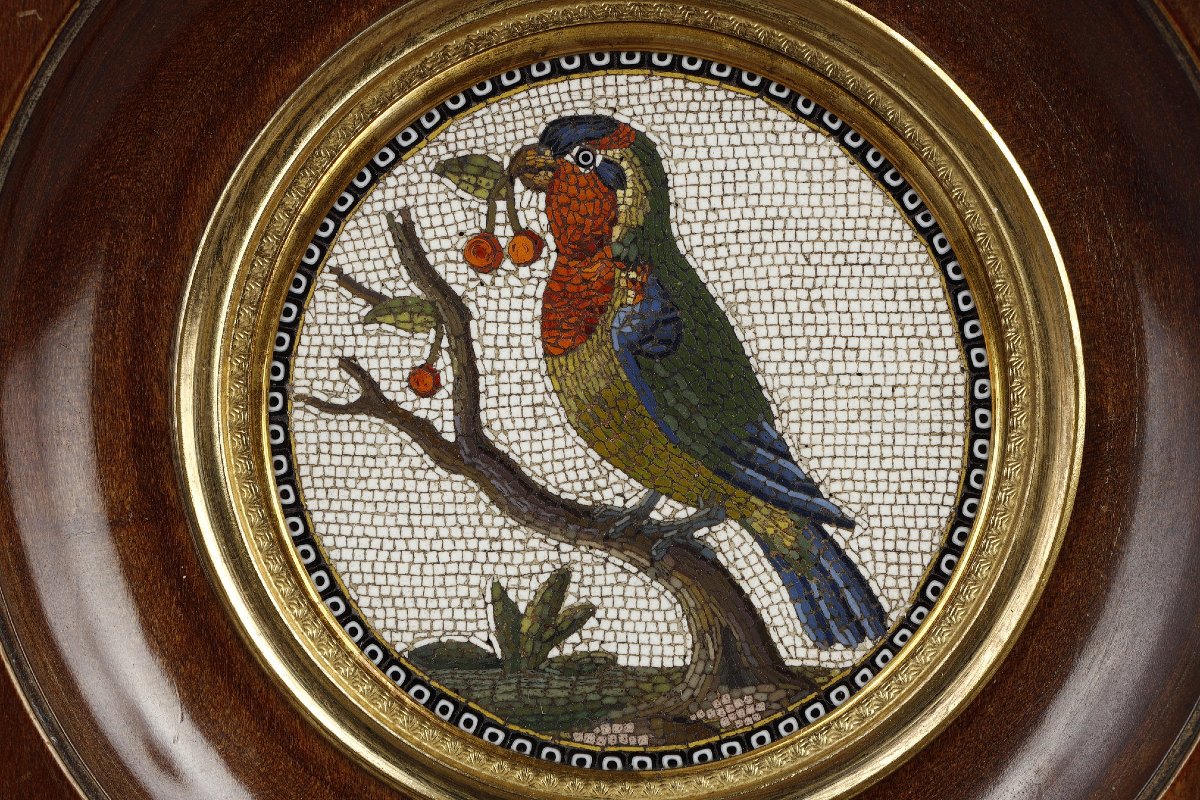 Bird And Cherry Micromosaic, 18th Century