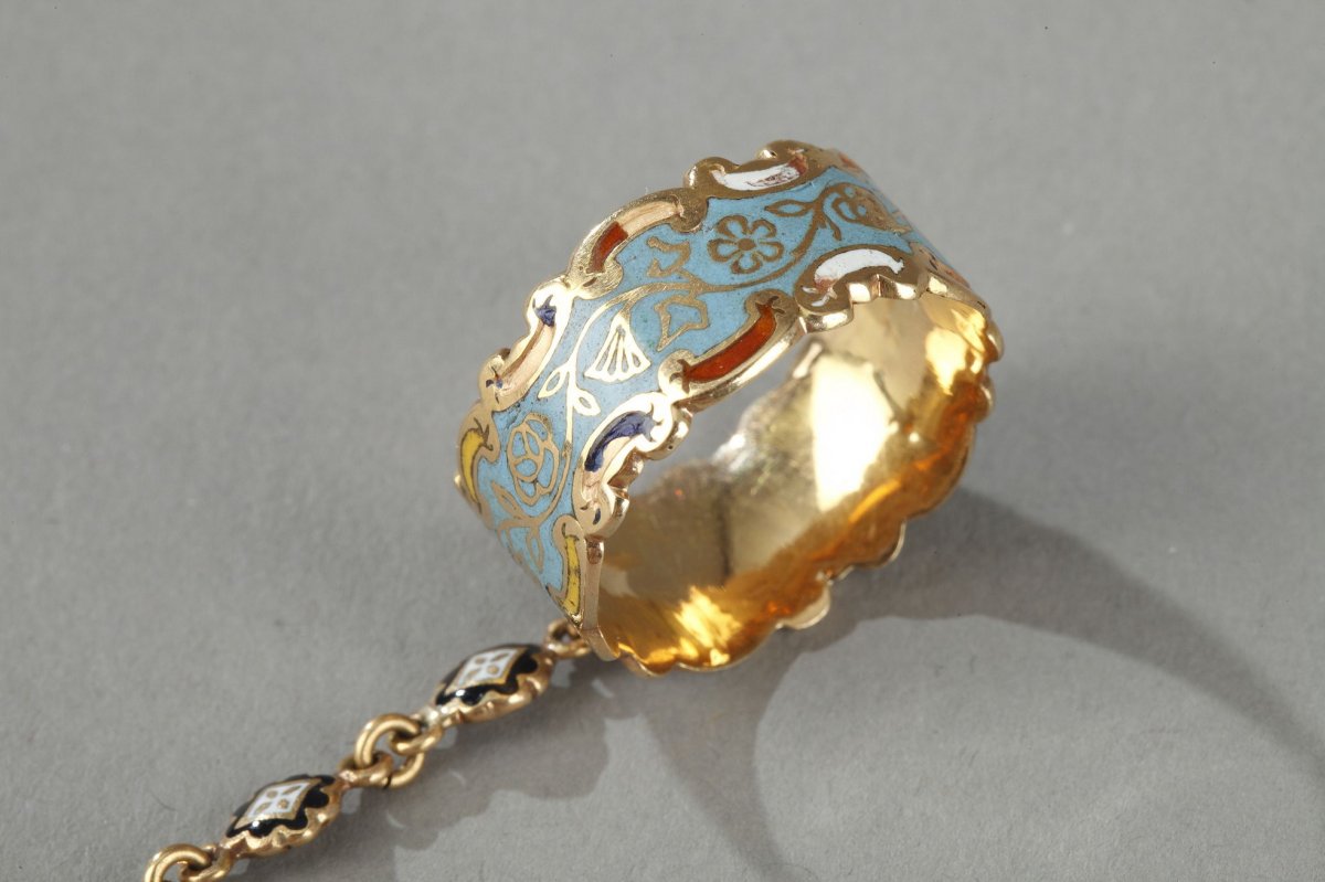 Mid-19th Century Gold Vinaigrette And Ring. -photo-3