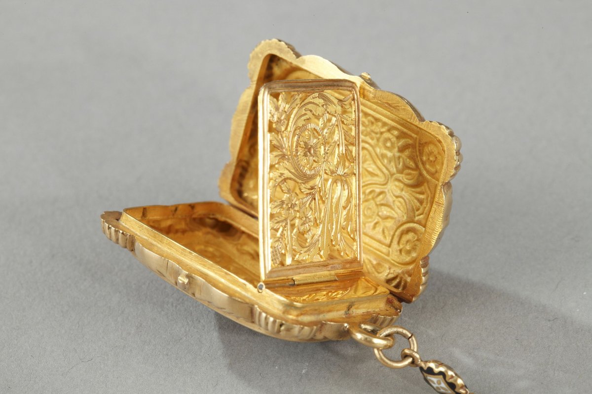 Mid-19th Century Gold Vinaigrette And Ring. -photo-7