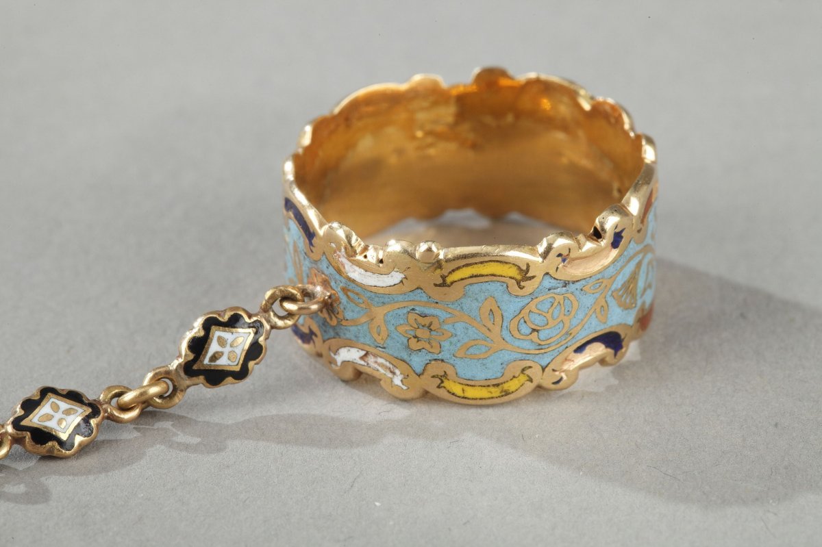 Mid-19th Century Gold Vinaigrette And Ring. -photo-8
