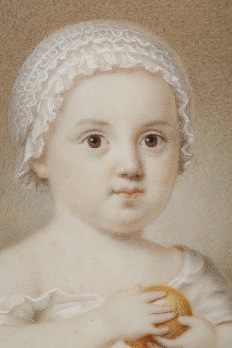 Early 19th Miniature In Ivory. -photo-1