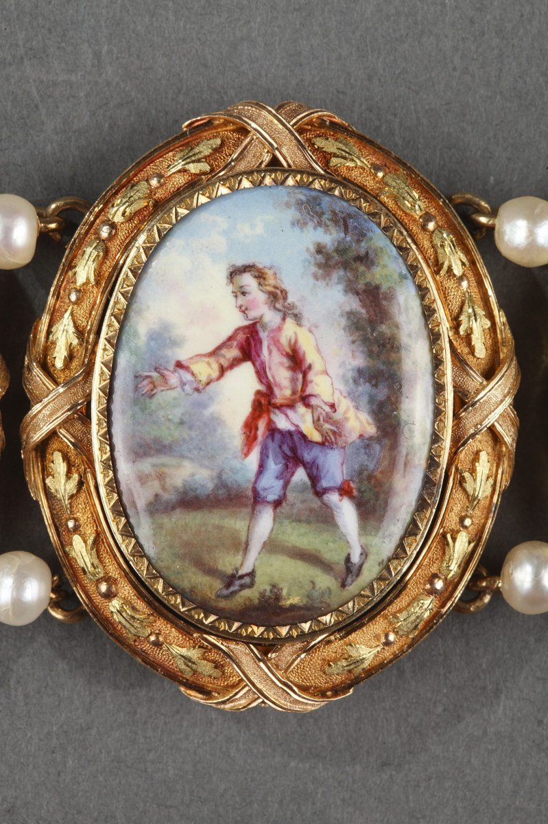 Bracelet En Or Et émail. Napoléon III. -photo-1