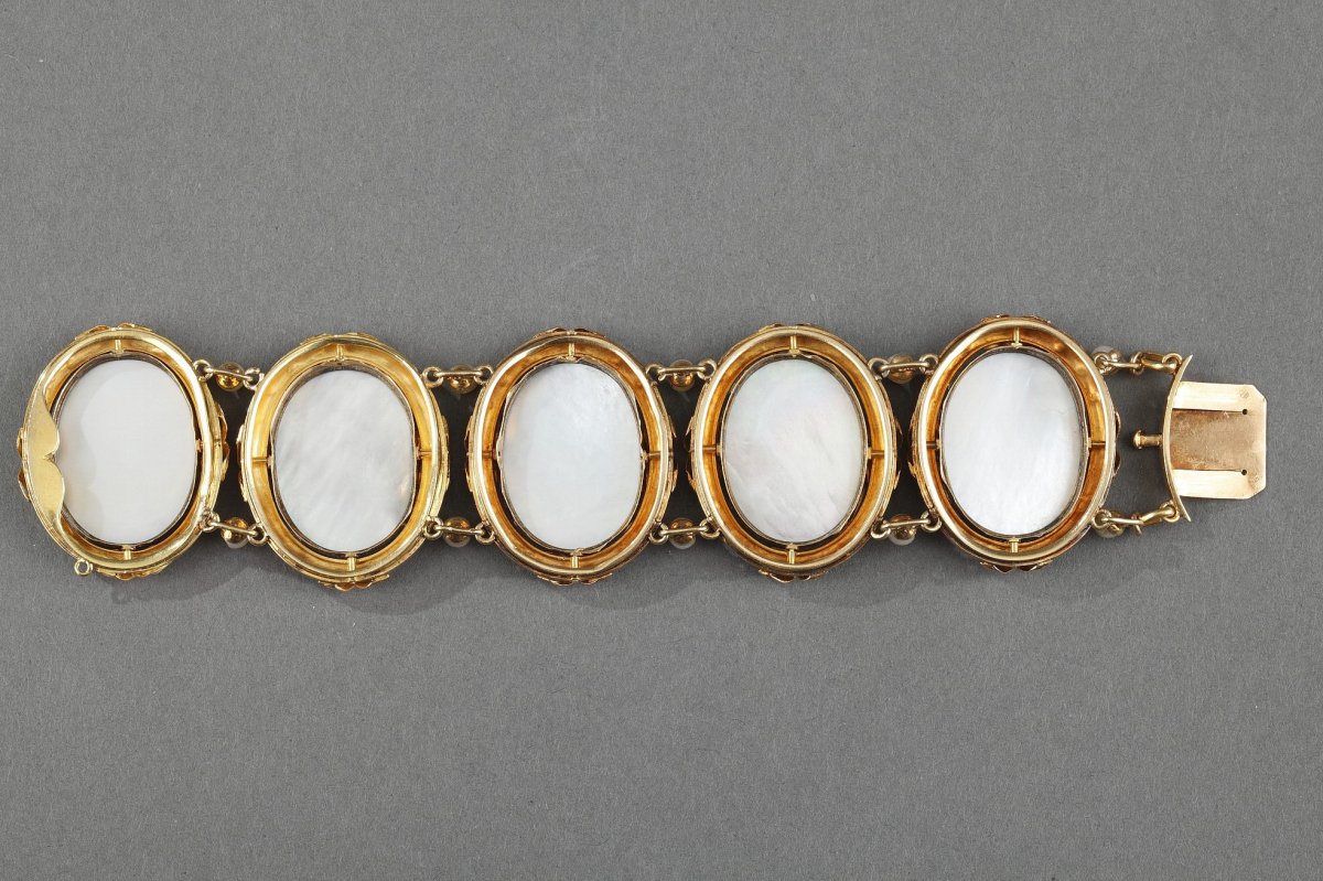 Bracelet En Or Et émail. Napoléon III. -photo-5