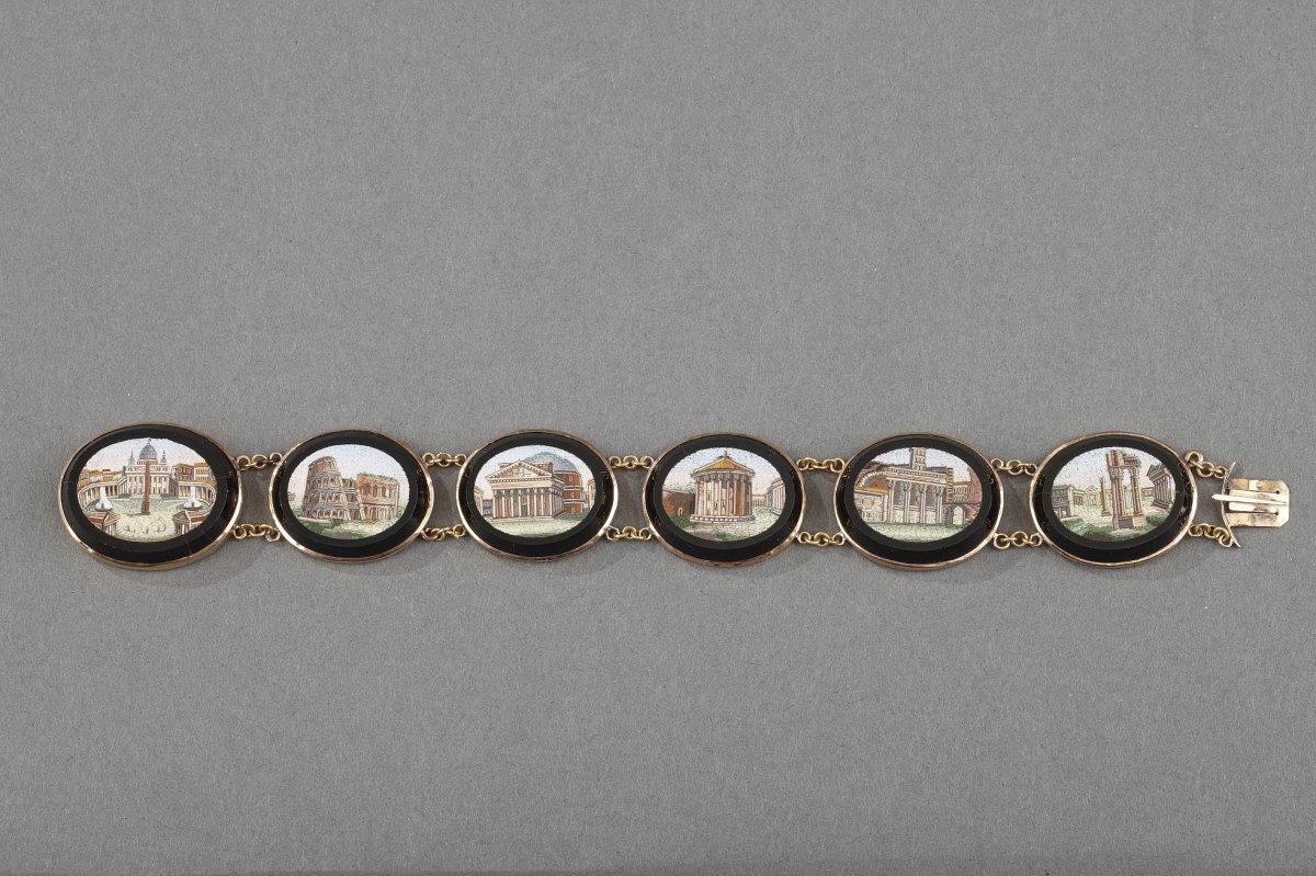 Micromosaic Bracelet. First Half Of The 19th Century Work -photo-2