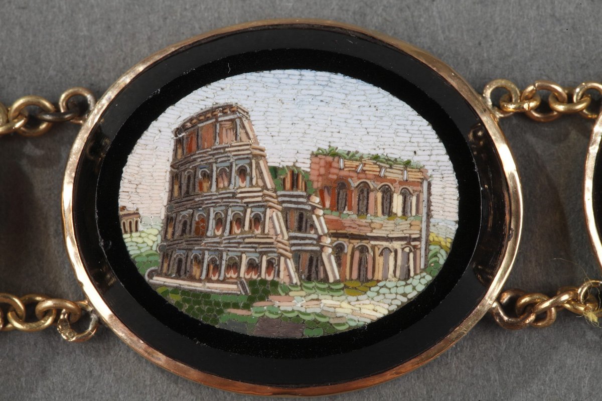 Micromosaic Bracelet. First Half Of The 19th Century Work -photo-3