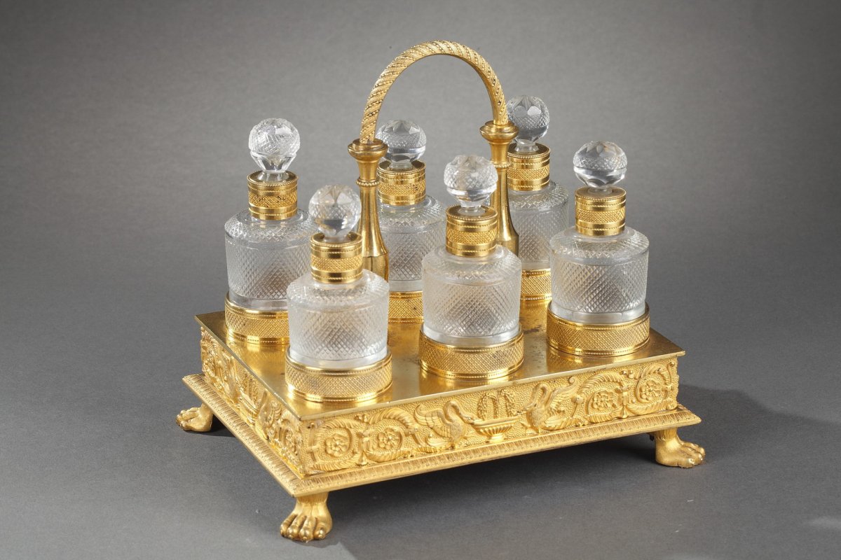 Charles X Cut-crystal And Gilt Bronze Perfume Cellaret. -photo-2