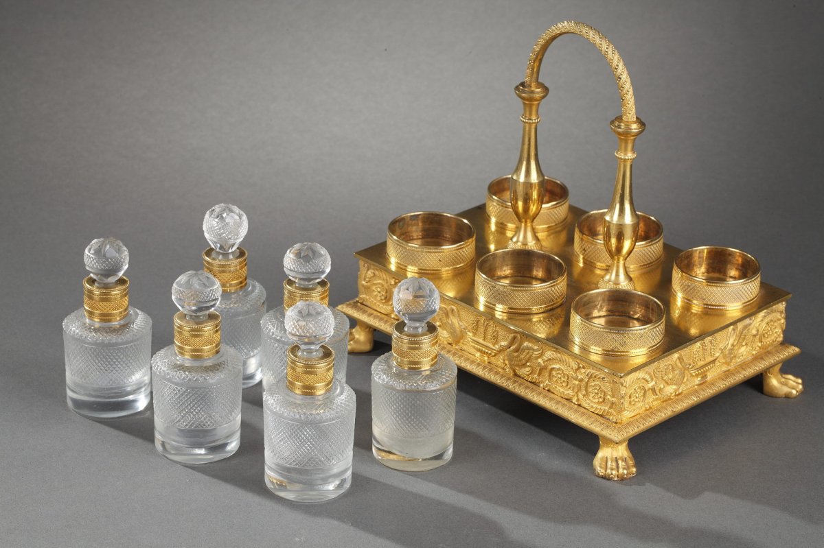 Charles X Cut-crystal And Gilt Bronze Perfume Cellaret. -photo-5