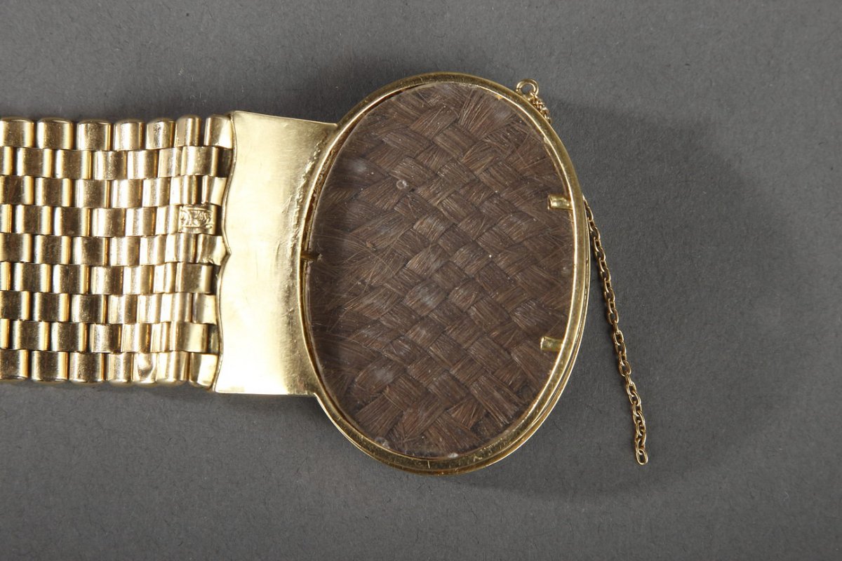 Bracelet Or Et Miniature Signée Bost. Circa 1850. -photo-6