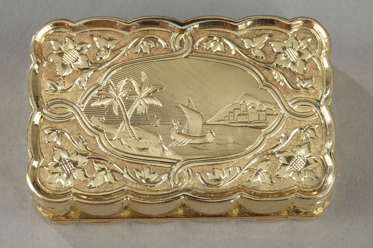 A Swiss Enamelled Gold Snuff-box For The Oriental Market. Circa 1820-1830 -photo-3