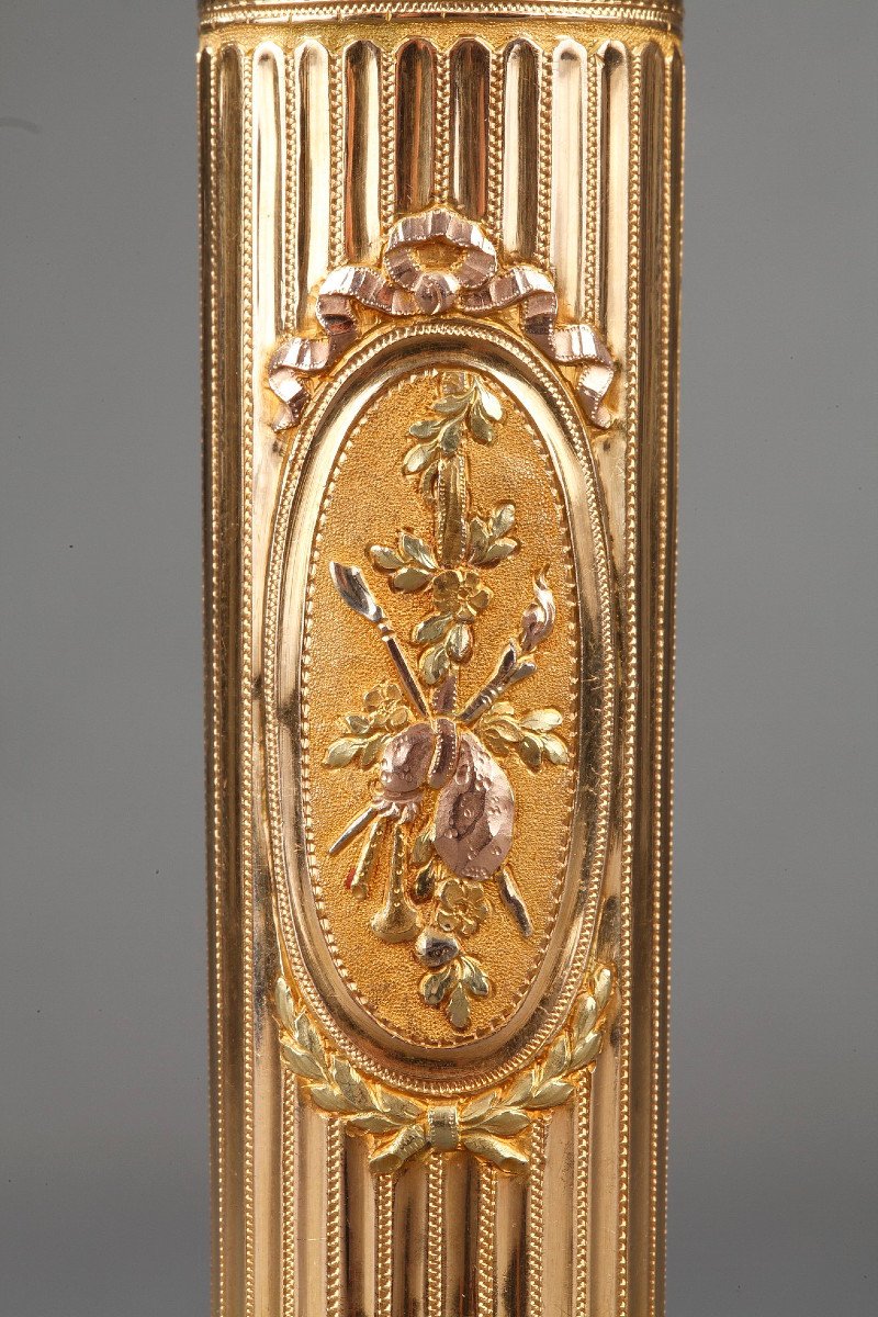 Gold Case For Wax. Louis XV Period. -photo-4
