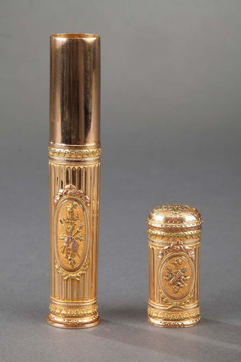 Gold Case For Wax. Louis XV Period. -photo-3