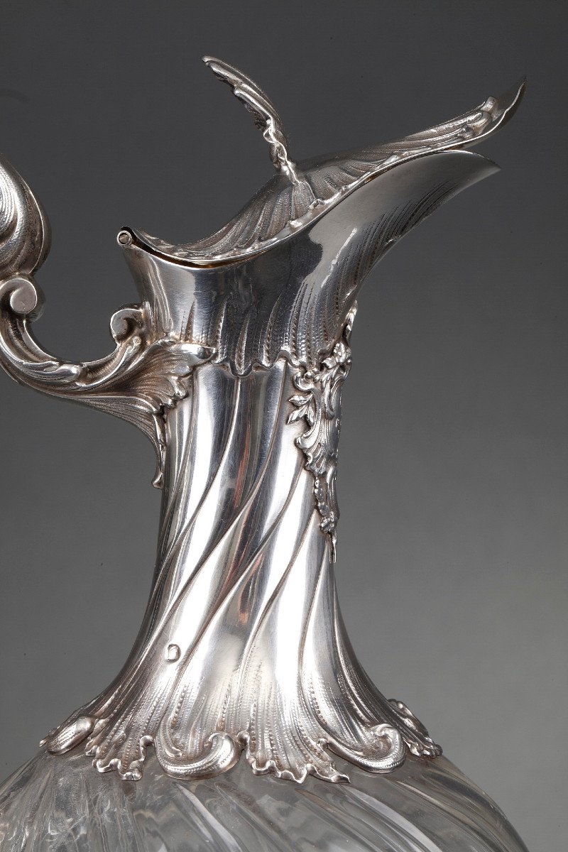 Late 19th Century, Cut-crystal And Silver Ewer. -photo-4