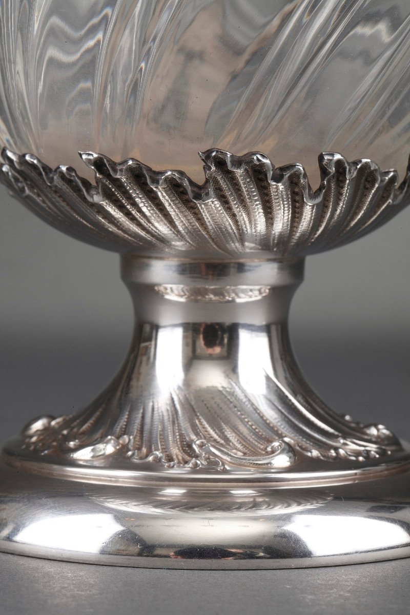 Late 19th Century, Cut-crystal And Silver Ewer. -photo-5