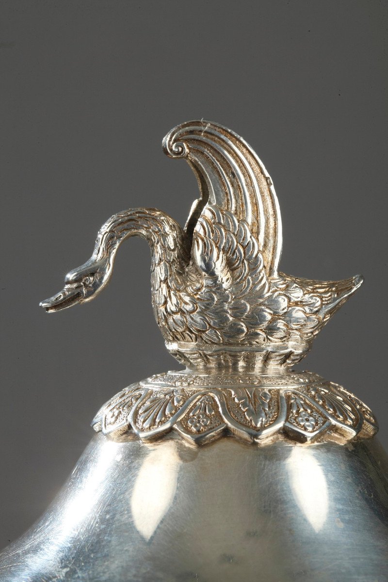 Early 19th Century Silver And Crystal Candy Dish. -photo-2
