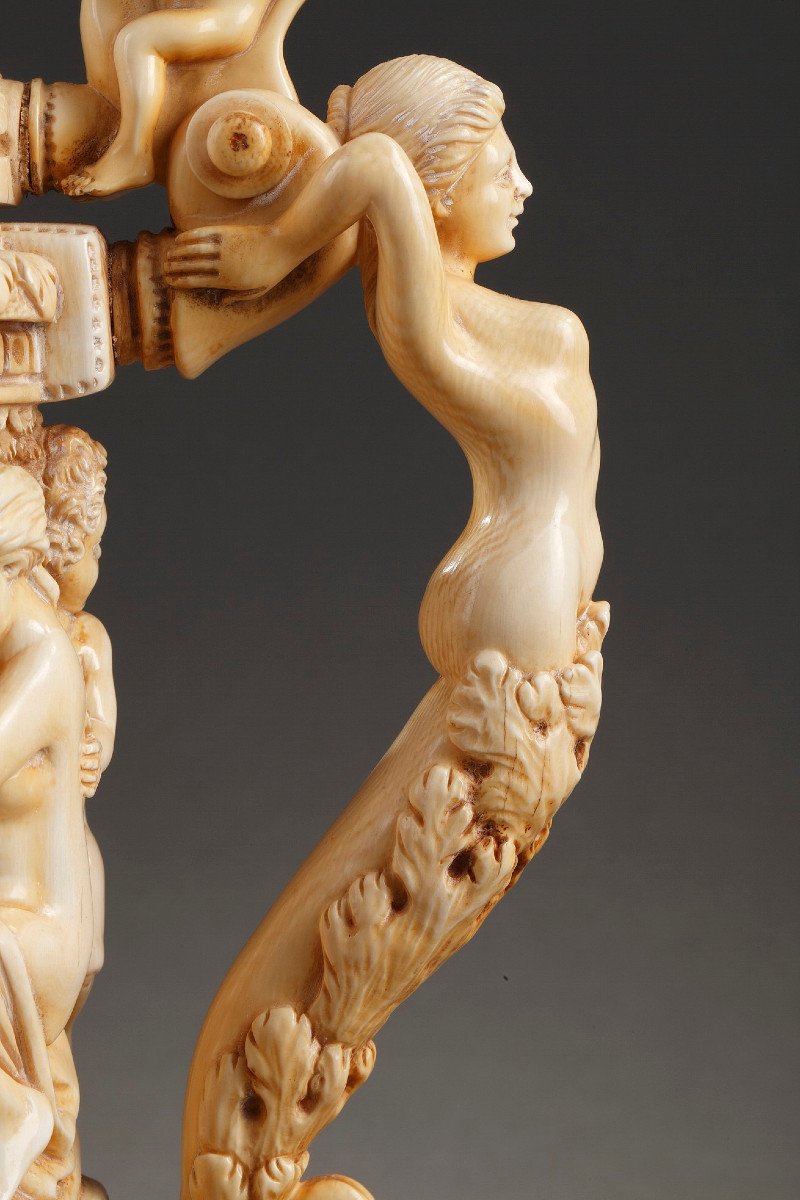 A 19th Century German Carved Ivory Tankard -photo-2
