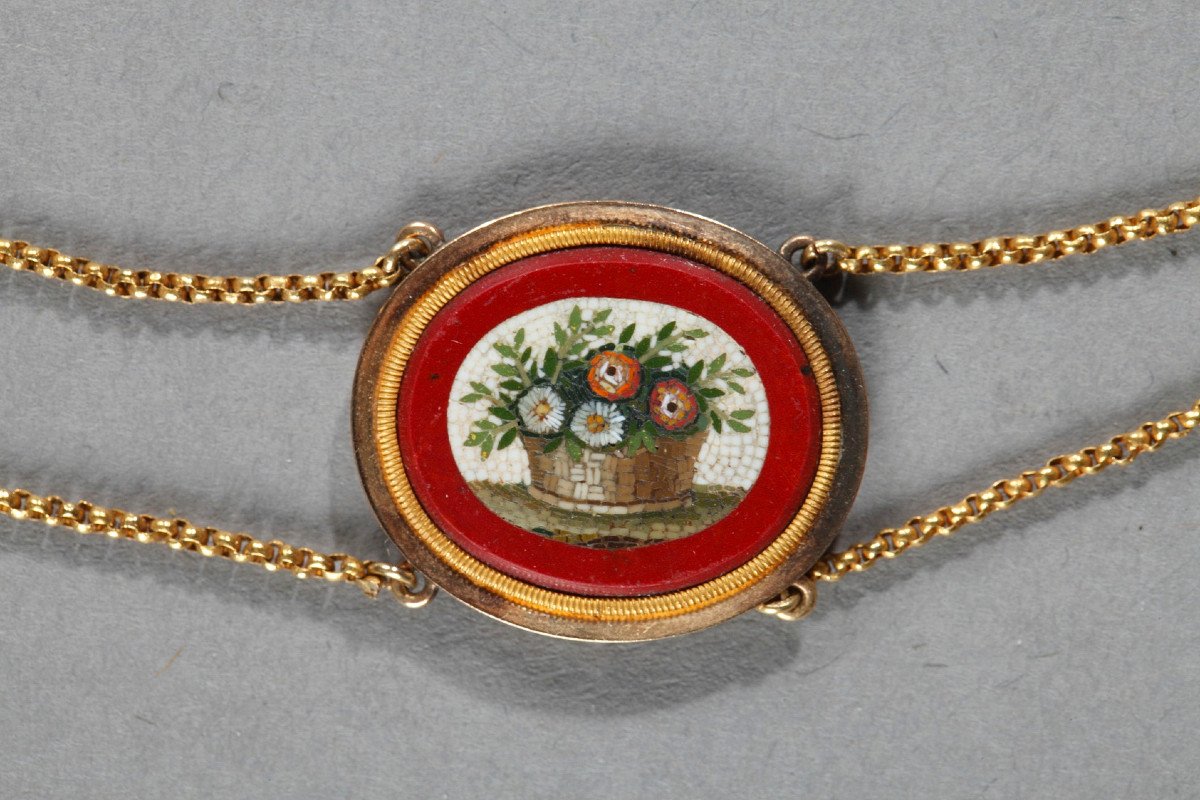 Micromosaic Demi - Parure Set. Early 19th Century-photo-3