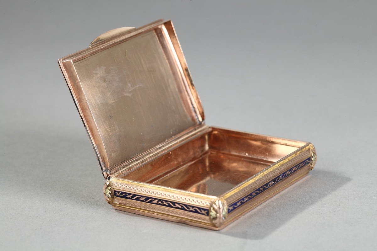 Early 19th Gold And Enamel Box. Swiss Work -photo-6