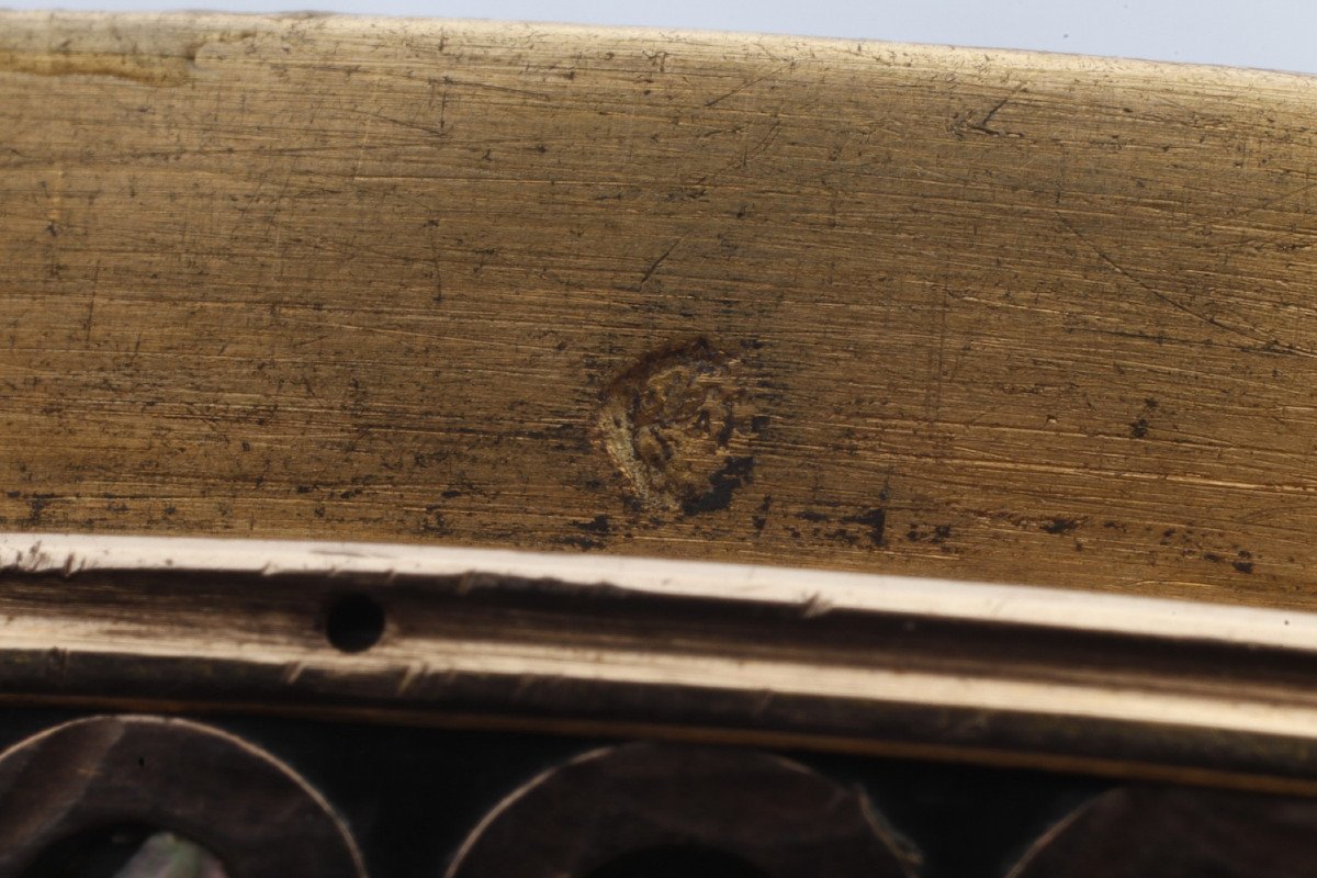 18th Century Box In Tortoise-shell, Gold And Mother-of-pearl. Circa 1783. -photo-2