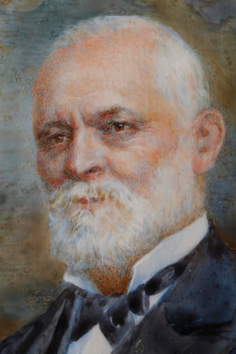 Portrait Of A Man On Ivory. Late 19th Century. -photo-3