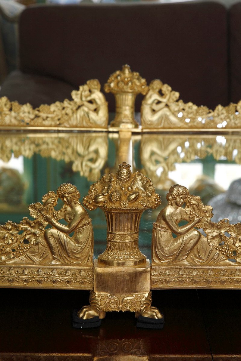 A Restauration Ormolu Four-section Surtout-de-table. Circa 1820 -photo-6