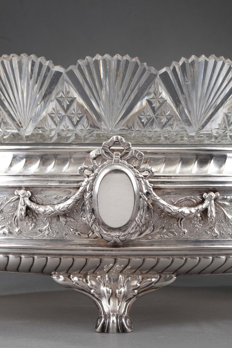 Late 19th Century Silver And Cut-crystal Jardiniere. -photo-4