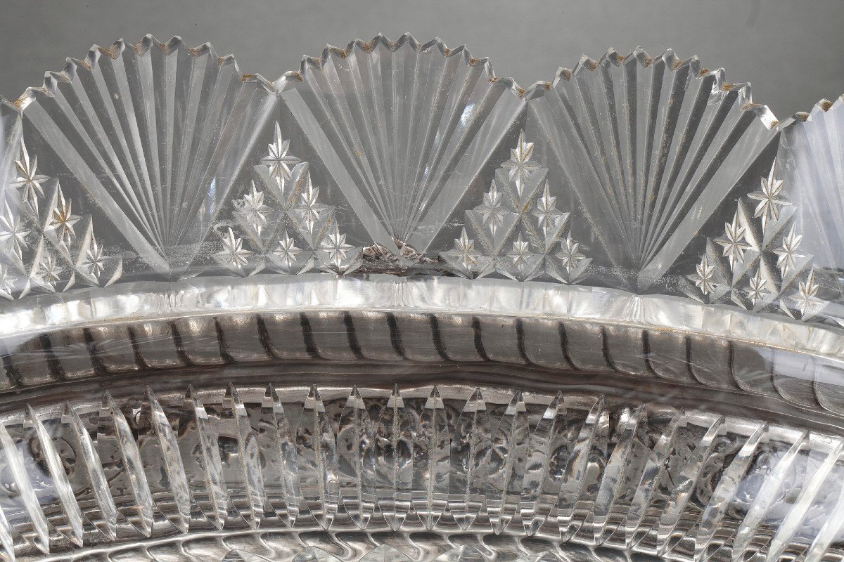 Late 19th Century Silver And Cut-crystal Jardiniere. -photo-1