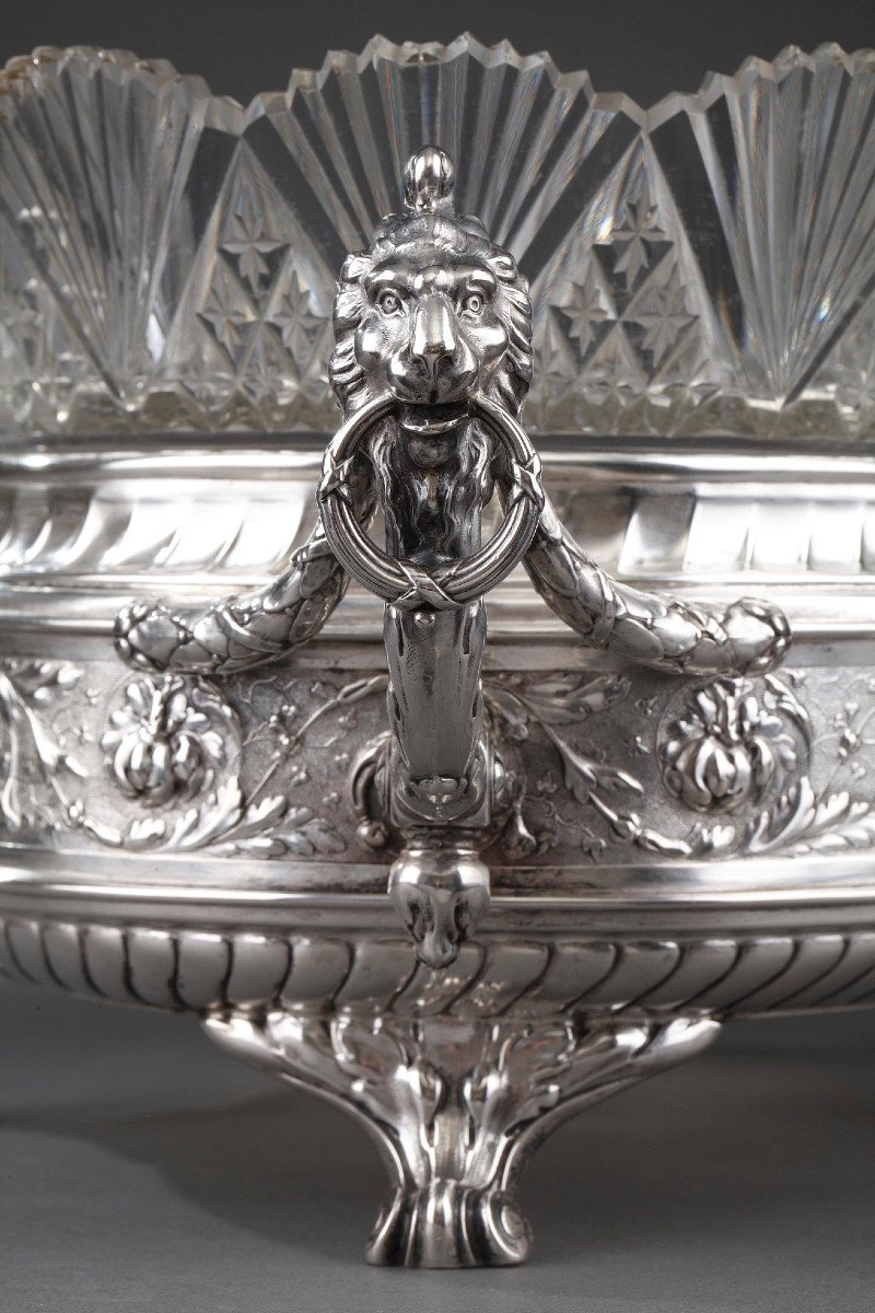 Late 19th Century Silver And Cut-crystal Jardiniere. -photo-5