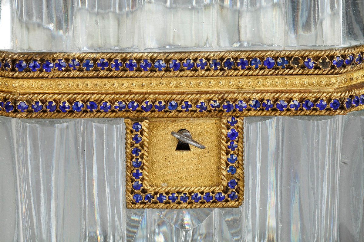 Mid-19th Century Crystal Casket Ormolu Mountings. -photo-2