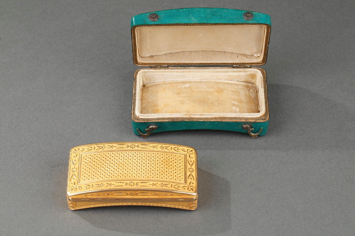 Early 19th Century Curved Gold Snuff-box, Augustin-andré Héguin-photo-4