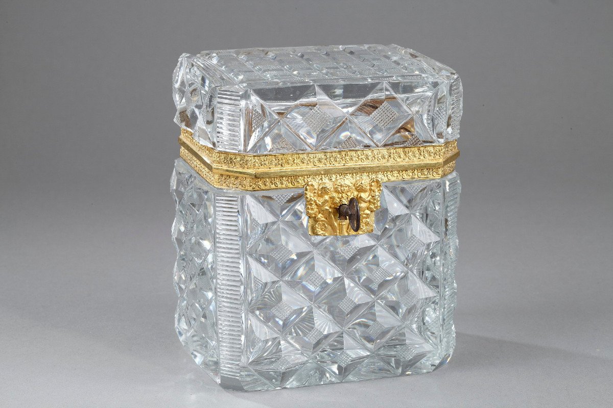 Charles X Cut Crystal Casket With Ormolu Mounts. -photo-2