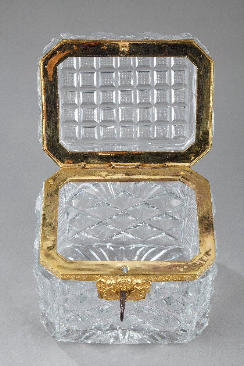 Charles X Cut Crystal Casket With Ormolu Mounts. -photo-6