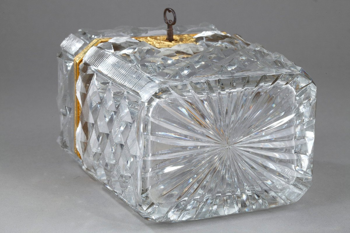 Charles X Cut Crystal Casket With Ormolu Mounts. -photo-7