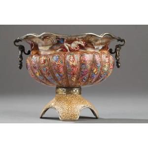 Silver And Enamel Cup. Vienna. 19th Century. 