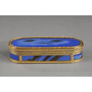 An 18th-century Snuff Box Made Of Gold And Blue Aventurine, By Master Goldsmith Guilla