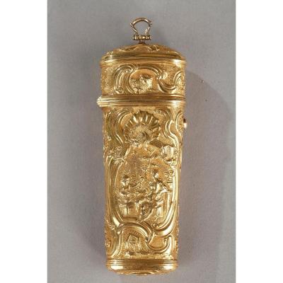 French Mid-18th Century Gold Necessaire. 