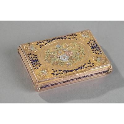 Early 19th Gold And Enamel Box. Swiss Work 